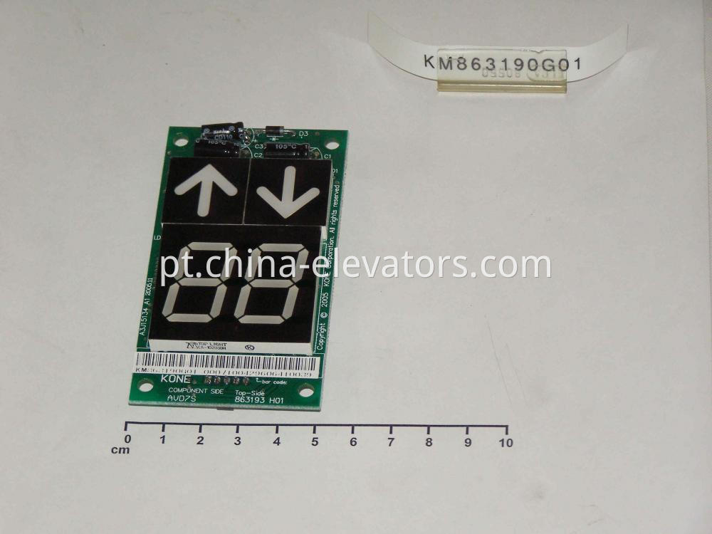 KONE Lift LOP Seven Segment Code Display Board KM863190G01